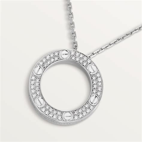 cartier love necklace diamond paved.